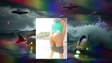 Sci fi planet parody she got caught taking it in the ocean outside