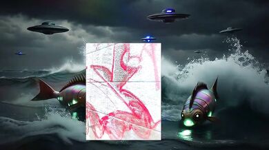 Sci fi planet parody she got caught taking it in the ocean outside