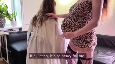 Pregnant hairdresser Lily Corinth gets taped cleave gagged and destroyed in salon slut session