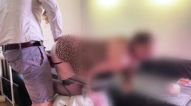Pregnant hairdresser Lily Corinth gets taped cleave gagged and destroyed in salon slut session