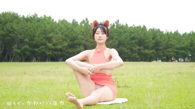 Bodycon mini skirt yoga teacher forced up skirt blown wet