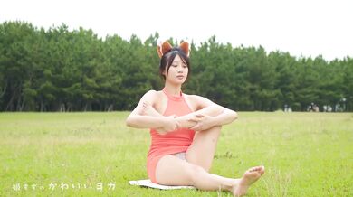 Bodycon mini skirt yoga teacher forced up skirt blown wet