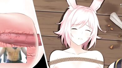 Blonde milf gets destroyed by a rough werewolf furry creampie