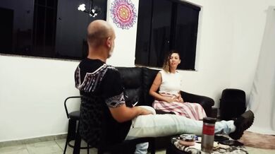 Loan shark pins the religious wife down and fucks her from behind