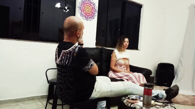 Loan shark pins the religious wife down and fucks her from behind