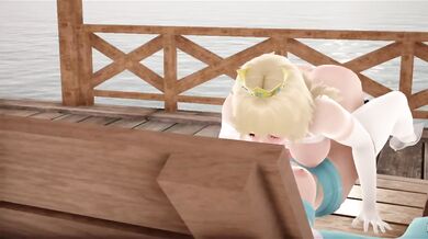 Princess Peach and Rosalina beach yuri orgy babe hd fanservice