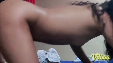 My GF Rides Me Rough Cowgirl Worships Big Dick While Laid Flat Banging