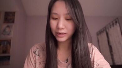 ASMR Asian cutie girl choked on her own drooling devotion Romans 5