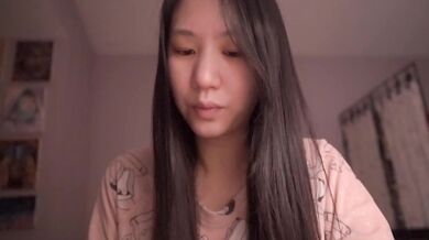 ASMR Asian cutie girl choked on her own drooling devotion Romans 5