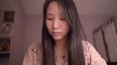 ASMR Asian cutie girl choked on her own drooling devotion Romans 5