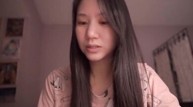 ASMR Asian cutie girl choked on her own drooling devotion Romans 5