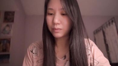 ASMR Asian cutie girl choked on her own drooling devotion Romans 5