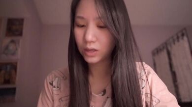 ASMR Asian cutie girl choked on her own drooling devotion Romans 5