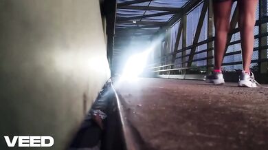 Ebony Exhibitionist Wife Gets Destroyed Pissing Public While Bike Path POV