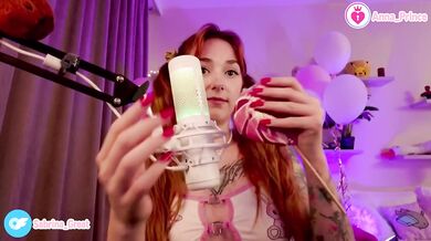 Ginger tease stripped ASMR with candy slurping