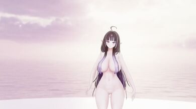 Nude Elf VTuber dances KPop hard in MMD hentai cosplay