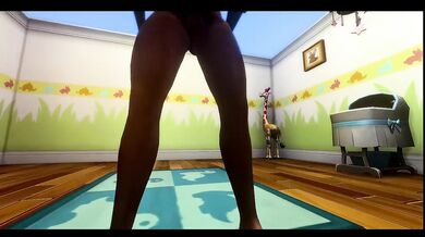 Vikki’s wild Sims 4 sex fuq with the MILF cuckold teased by silence