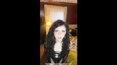 Goth slut crushed on camera then begged to fuck so I ruined her
