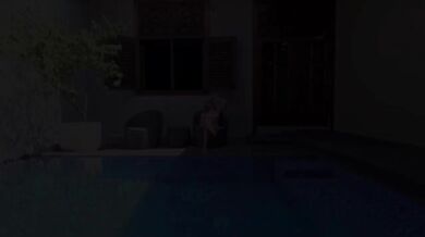 Sweltering poolside passion MILF waitress gets fucked and deepthroated