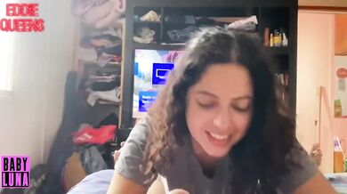 Argentinian slut BabyLuna939 deepthroats my dick while squirting on my milk Ft Eddie Queens