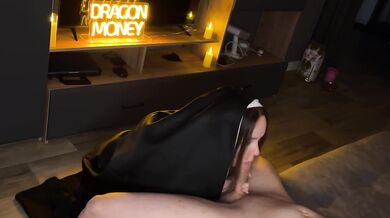 Nun defiled hot blonde sucks daddy’s thick cock with dirty talk missionary deep throat
