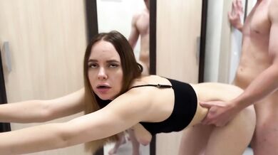 Hot blonde wife gets cum deep in her cheating pussy doggy style