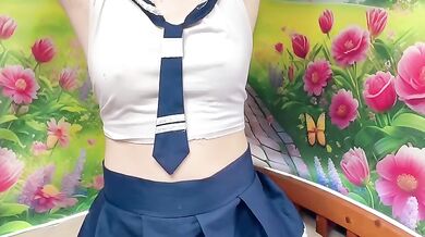 Cute schoolgirl gets pounded wearing her uniform