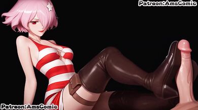 Dr Stone hentai Luna Wright big tits blow job cumshot rough sex