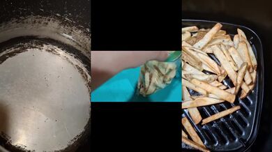 Big boobs sway while messy cooking fuels dripping climax