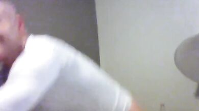 Muscular guy destroys her upside down pay eating face raw