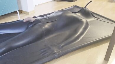 Vacuum Bed Slaver Milks His Cock Raw Machine
