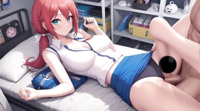 Redhead schoolgirl gets destroyed by sloppy titfuck creampie in storage room