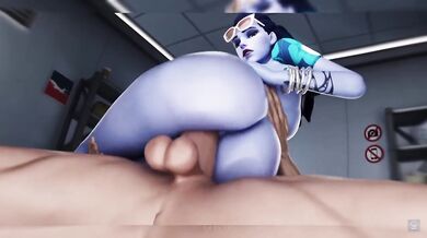 Widowmaker Mommy Rides Doggy with Big Juicy Ass in 4K Compilation
