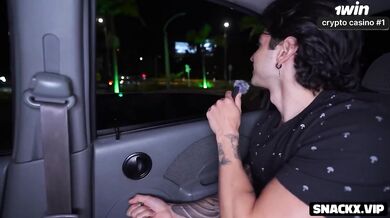 19yo shy teen destroyed in parking lot dildo anal ride hard rough sex