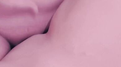 Slamming lesbian scissoring to wild clit orgasm