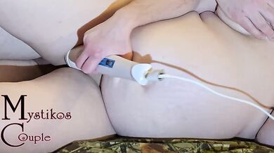 Chubby belly bulging as hot milf gets railed from behind