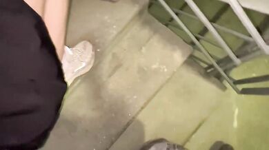 Ass Fucked in the entrance while cumshot leaks everywhere