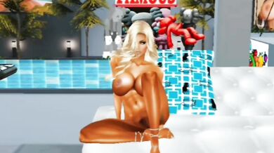 Blonde tease strips for IMVU hentai