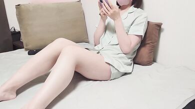 Shy girlfriend screams while naughty cartoon gets her off solo with a vibe