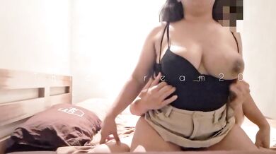 Asian Milf Milk Squirts While Deepthroat Choked Gushing