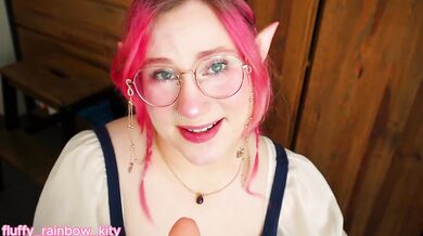 Busty elf maid gets face flooded POV she can’t resist