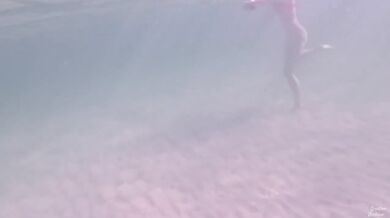 Amateur perfect body girl long legs sexy underwater swimming ASMR POV