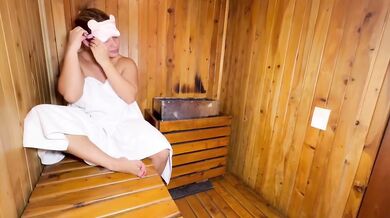 Unknown Fucks Latina Milf Raw in Public Sauna Cowgirl Deepthroat Big Dicks