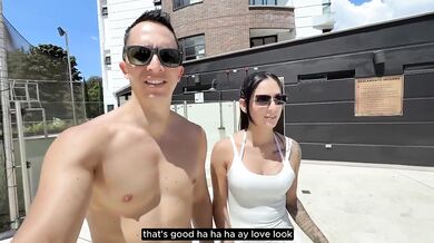 Swinger couple invited us to the pool then we all fucked in the hotel