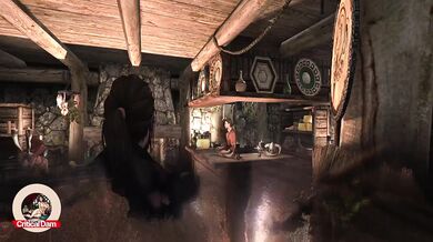 Skyrim Lydia takes Camilla Valerius while werewolf Sven Faendal watch