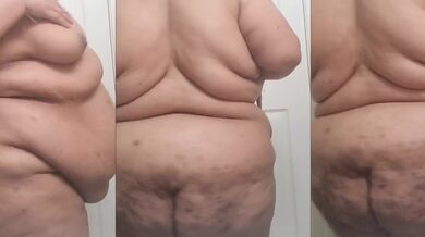 Bbw ebony bimbo flashing tattooed curves in solo dance