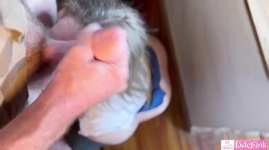 Twenty dollar bills stuffed in pussy facial cumshot deep throat blowjob