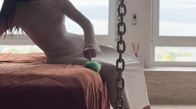 Goddess cleaning lady gets worshipped in see through dress