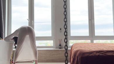 Goddess cleaning lady gets worshipped in see through dress