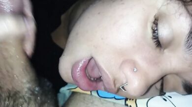 Double creampie blowjob she deserved two thick cumshots in her throat